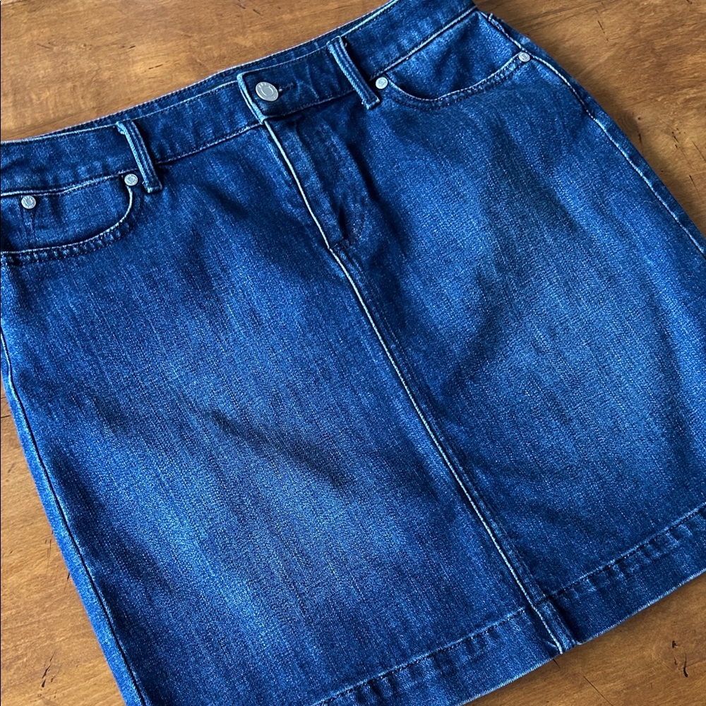 Talbot’s Petite Denim Skirt, Midi Size 4
